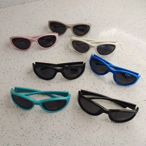 Kinder Zonnebril Kunststof Montuur Resin Lens UV400 Bescherming Retro Ovaal Sport Mode Voor Jongens Meisjes Buiten Strand