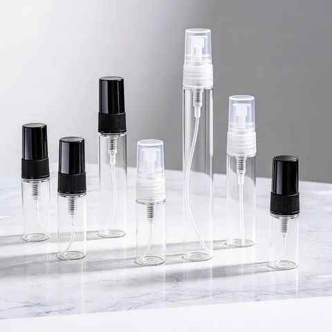Portable Glass Perfume Spray Bottle Clear Refillable Fine Mist Atomizer Empty Sample Container For Travel Essential Liquid