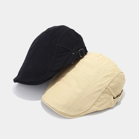 Schirmmütze Baumwolle Fischgrätenmuster Vintage Britisch Newsboy Baskenmütze Verstellbar Für Herren Casual Sonnenschutz