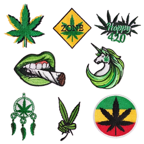 Aufbügler Bestickt Polyester Blatt Lippen Einhorn Cartoon Neuheit Für Kleidung Jacke Hut Tasche Dekoration