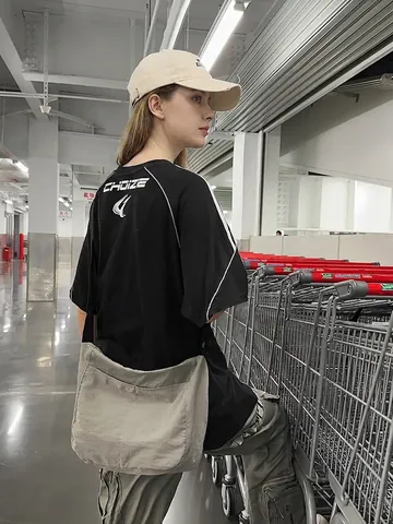 Bolso Dumpling De Nylon De Gran Capacidad Para Mujer Estilo Japonés Casual Bolso De Hombro Mensajero Hidrófugo