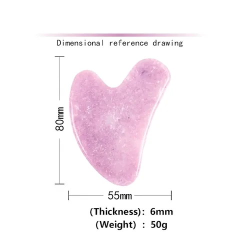 Heart Shaped Gua Sha Scraping Board Natural Rose Quartz Jade Crystal Amethyst Stone Facial Body Massage Skin Care Beauty Tool
