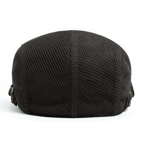Breathable Mesh Newsboy Cap For Men Women Adjustable Sun Protection Ivy Flat Hat Summer Outdoor Casual Solid Color