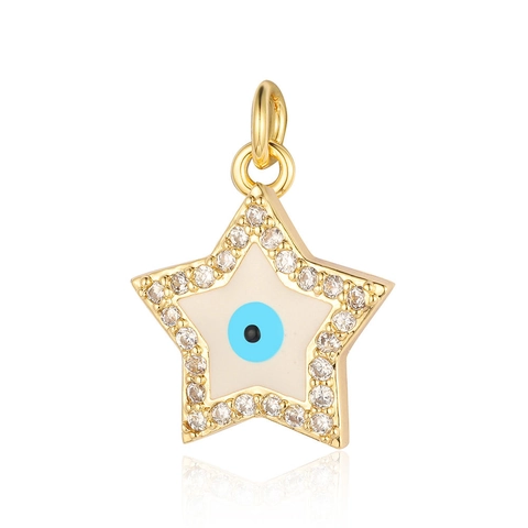 Pendentifs En Cuivre Zircone Cubique Étoile Lune Mauvais Œil Soleil Libellule Forme Pour La Fabrication De Bijoux DIY Femmes Tendance Élégante