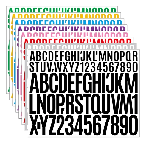 Adesivi Con Lettere E Numeri In Vinile Impermeabili Autoadesivi Per Scrapbooking Bottiglie D'acqua Fai Da Te