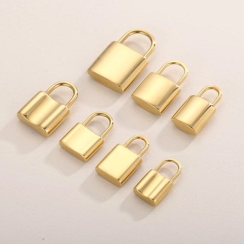 Edelstahl Vorhängeschloss Anhänger Polierte Mini Schloss Anhänger Für DIY Halskette Armband Schmuckherstellung