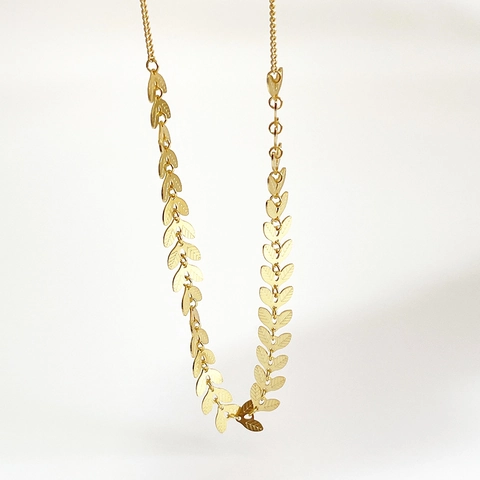Collana A Foglia In Argento Sterling 925 Placcata Oro Choker Con Paillettes Catena Di Clavicvola Irregolare Donna