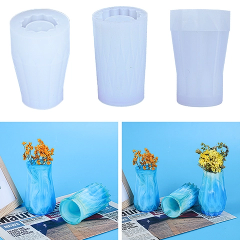 Siliconen Bloemvaas Vorm DIY Hars Gieten Epoxy Kunst Ambachtelijk Hulpmiddel Voor Huisdecoratie Bloemstuk Herbruικbaar Flexibel