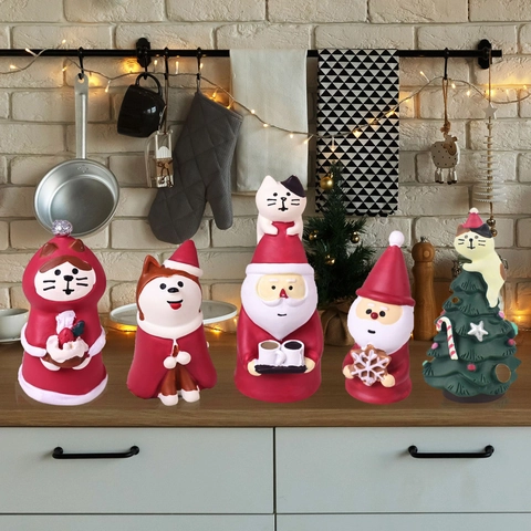 Christmas Silicone Mold DIY Santa Claus Cat Dog Shape For Resin Plaster Cake Decoration Desktop Ornament Crafting