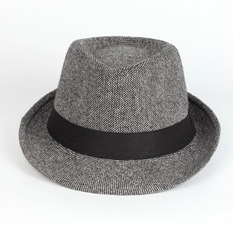 Unisex Trilby Fedora Hat Breathable Polyester Cotton Blend Weaving Indented Crown Narrow Brim Casual Beach Travel