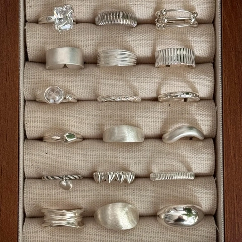 Vintage 925 Sterling Silver Open Adjustable Rings For Women Niche Design Minimalist Retro Elegant Jewelry Gift