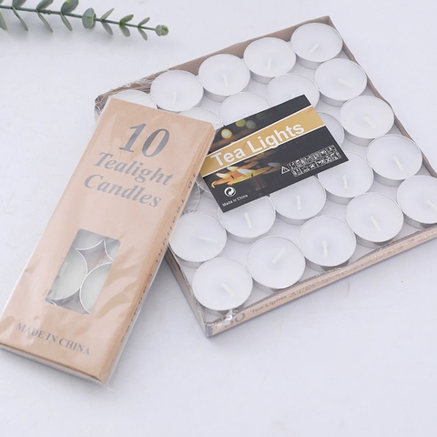 White Smokeless Tealight Candles Aluminum Case Wax For Romantic Proposal Wedding Birthday Party Decoration Home Decor