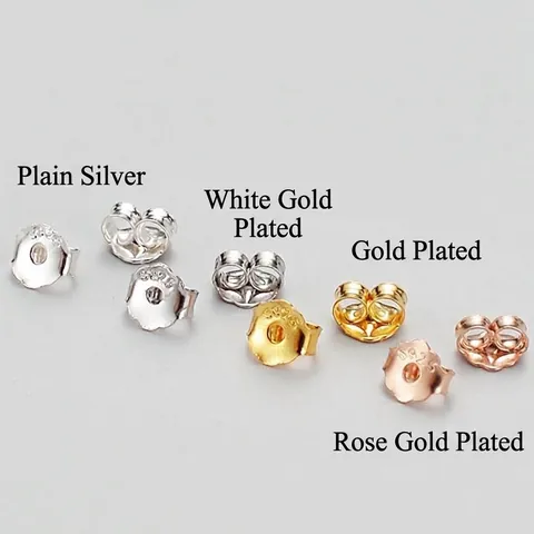 925 Sterling Silver Earring Backs Butterfly Flower Shape Stoppers Replacement Nuts Jewelry Making Findings