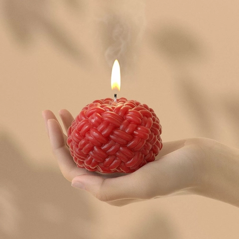 Gebreide Wollen Bal Siliconen Mal Voor DIY Kaarsen Maken Aromatherapie Gips Ambacht 3D Weefsel Textuur Bal Vorm Bloem