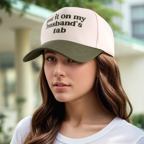 Baseball Kappe Trucker Hut Kontrastfarbe Baumwolle Polyester Bestickte Buchstaben Humorvoller Slogan Verstellbarer Sonnenhut