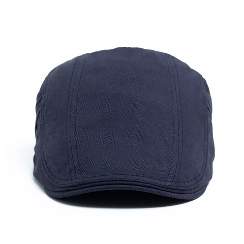 Gorra Plana Hombre Algodón Espiga Boina Retro Estilo Británico Hebilla Metal Ajustable Transpirable Sombrilla
