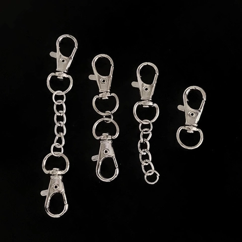 Cierre De Mosquetón Metálico Gancho De Llavero Giratorio Conectores Accesorios DIY Fabricación Joyas Para Colgantes Bolso