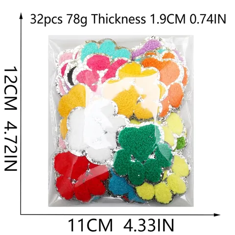 Chenille Pfotenabdruck Aufnäher Tierpfote Aufbügeln Stickerei Applikation Pailletten Glitzer Rand Für Kleidung DIY