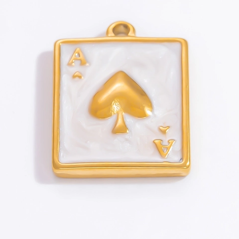 Stainless Steel Pendants 18K Gold Plated DIY Jewelry Making Charms Heart Crown Key Cross Shapes For Necklace Bracelet