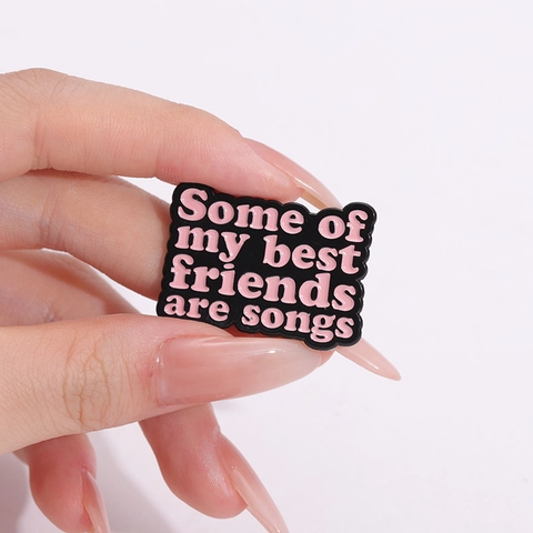 Muziek Thema Emaille Pins Zinklegering Broches Music Is The Answer Slogan Lettering Badges Decoratieve Cadeaus Voor Rugzak Accessoires