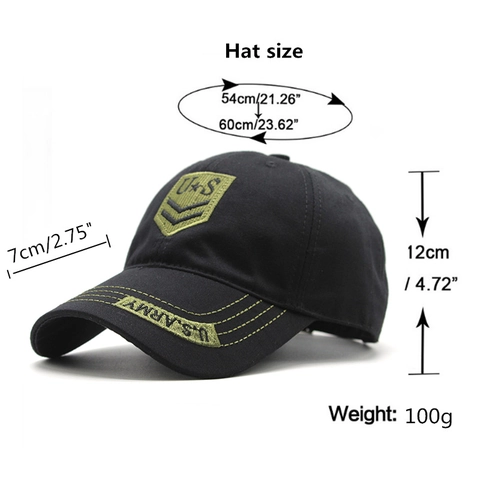 Baumwolle Baseballkappe Mit Militärstickerei Camouflage Taktischer Stil Outdoor Sport Sonnenschutz Herren Damen