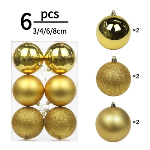 Palline Di Natale Ornamenti Plastica Infrangibile Lucido Opaco Glitter Stili Misti Decorazioni Appese Albero Natale Casa Festa