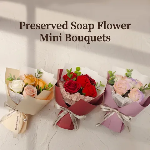 Seifenblumen Rosenstrauß Geschenkbox Künstliche Ewige Rosen Für Valentinstag Geburtstag Jubiläum Muttertag Geschenk