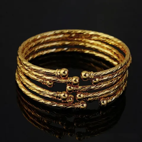 Gedraaide Touw Armring Armband Vergulde Legering Open Manchet Met Baluiteinden Etnische Bruidsstijl Sieraden Voor Vrouwen