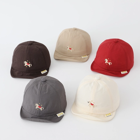 Infant Baseball Cap Quick Dry Soft Brim Peaked Hat Embroidered Letters Sun Protection Breathable For Toddler Summer