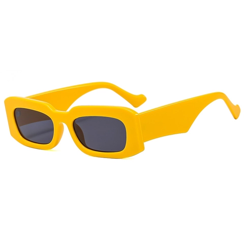 Rectangle Sunglasses Retro Square Wide Frame UV400 Protection PC AC Lens Y2K Punk Hip Hop Fashion Eyewear For Women Men