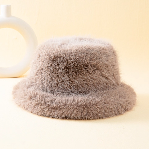 Cappello Alla Pescatora In Pelliccia Sintetica Di Volpe Da Donna Inverno Caldo Spesso Peluche Elegante Versatile