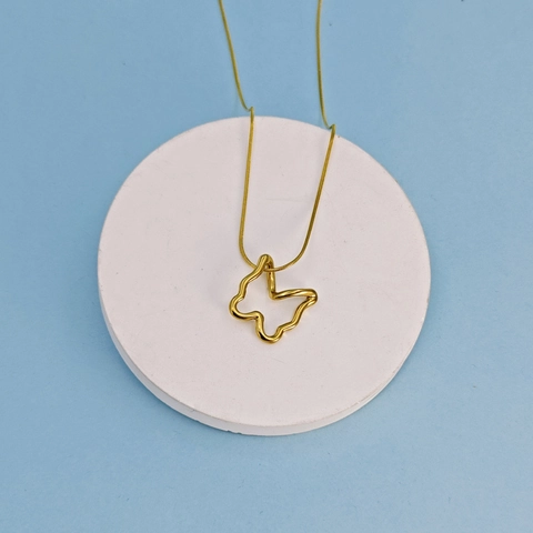 Collier Pendentif Papillon Coeur Évidé Acier Inoxydable Minimaliste Chaîne Serpent Bijoux Élégants Cadeau Pour Femmes Filles