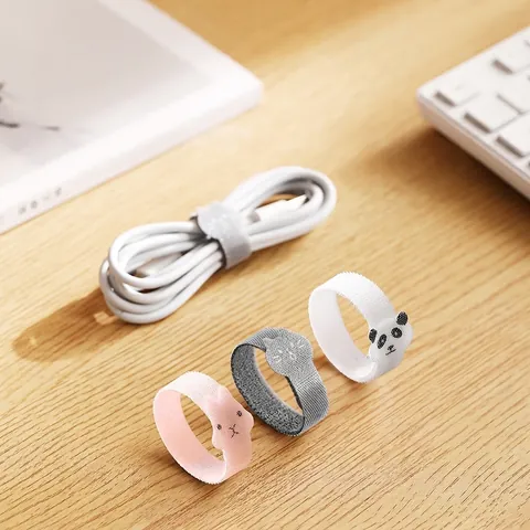 Bridas Para Cables De Nylon Con Forma Animales Dibujos Animados Organizadores Cables Reutilizables Para Escritorio