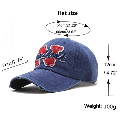 Cappello Da Baseball Vintage In Cotone Lavato Ricamo New York Distressed Stile Retrò Regolabile Papà Hat Protezione Solare All Aperto