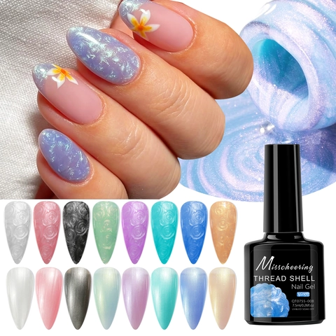 Smalto Per Unghie Gel Texture Conchiglia Filo Perla Artificial UV LED Polimerizzabile Soak Off DIY Manicure Decorazione Professionale