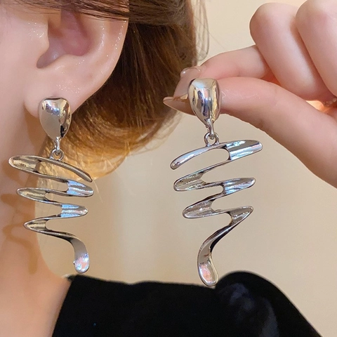 Pendientes Geométricos De Circón De Doble Capa Con Poste De Plata De Ley 925 Joyas Elegantes Para Mujer Regalo