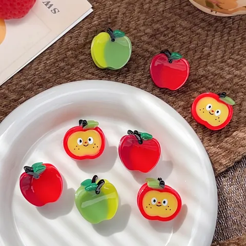 Süße Apfel Frucht Haarklammern Acetat Harz Frische Haarnadel Für Damen Mädchen Sommer Ins Stil Styling Zubehör