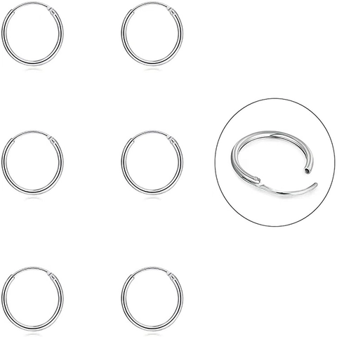 Minimalist Stainless Steel Hoop Earrings For Men Women Geometric Round Circle Ear Buckle Korean Fashion Jewelry Accessories