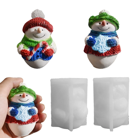 Weihnachts Schneemann Rentier Baum Silikonformen 3D DIY Bastelwerkzeuge Für Kerzen Seifen Harz Herstellung Feiertag
