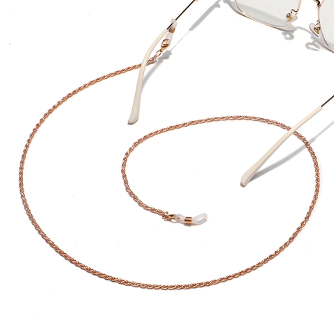 Glasses Chain Metal Rope Twist Anti-slip Eyewear Holder Strap Sunglasses Cord Lanyard For Women Men