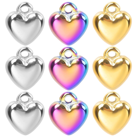 Europäische Amerikanische Edelstahl Herz Anhänger Halskette Für Damen 18K Vergoldet Minimalistische DIY Schmuck Herzform Halsketten