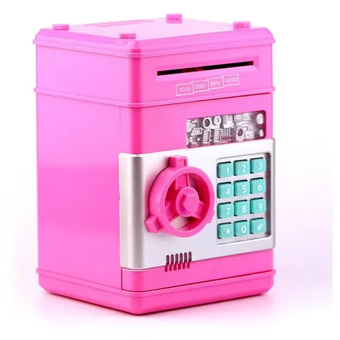 Electronic Piggy Bank ATM Savings Box Auto Rolling Paper Money Password Lock Plastic Safety Vault For Kids Gift