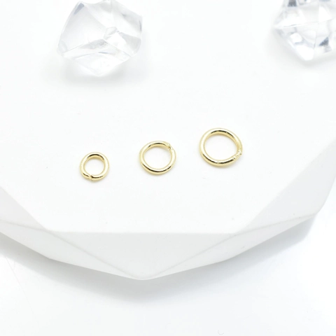 DIY Jewelry Making Accessories Gold Plated Copper Closed Jump Rings Minimalist Circle Connectors For Jewelry Crafts