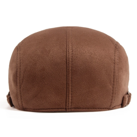 Schiebermütze Wildlederimitat Verstellbare Seitenschnalle Vintage Retro Flat Cap Für Herren Damen Herbst Winter