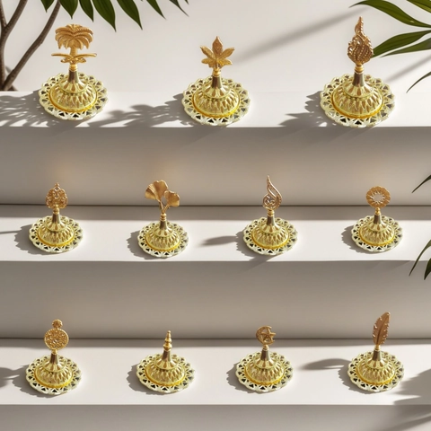 Brûleur D'Encens En Alliage De Zinc Doré Sculpté Style Arabe Moyen-Orient Ornement D'Aromathérapie Censoir Religieux