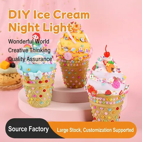 DIY Simulation Sahne Kleber Eis Nachtlicht Handgemachte Material Kit Kreative Desktop Ornament Pädagogisches Handwerk Spielzeug