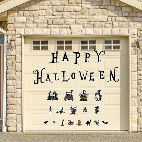 Halloween Magnetic Stickers PVC Waterproof Durable Fridge Car Garage Door Decor Gnome Skeleton Pumpkin Witch Theme Holiday