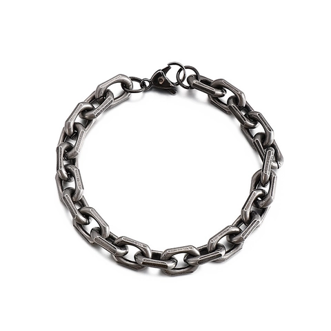 316L Stainless Steel Chain Necklace Bracelet Punk Rock Heavy Metal Jewelry Geometric O-Link For Men Boys