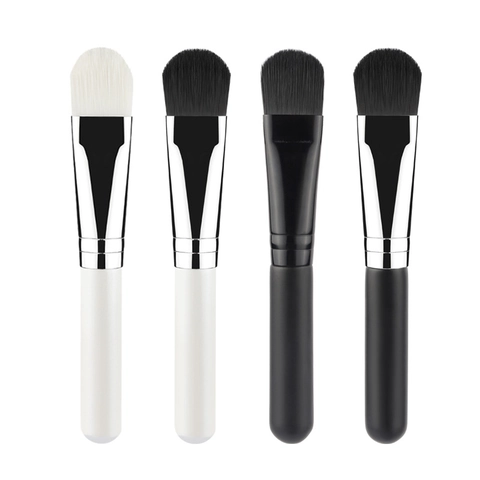 Brocha Profesional Para Mascarilla Facial Fibras Sintéticas Suaves Cabeza Plana Aplicador De Base Herramienta De Belleza Spa