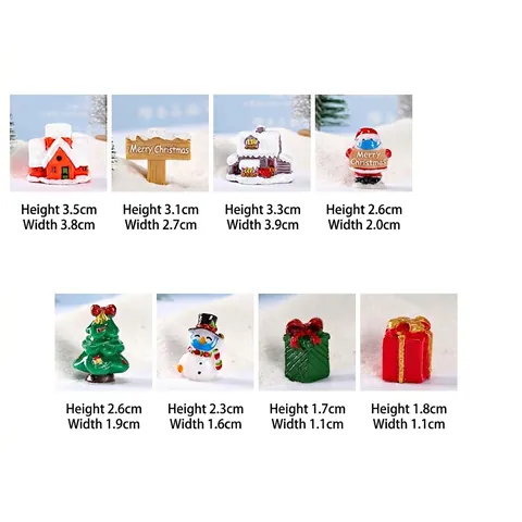 Miniatur Weihnachtsfiguren Harz Maskierter Weihnachtsmann Schneemann Rentier Mikro-Landschaft Schreibtisch Feiertagsdekoration